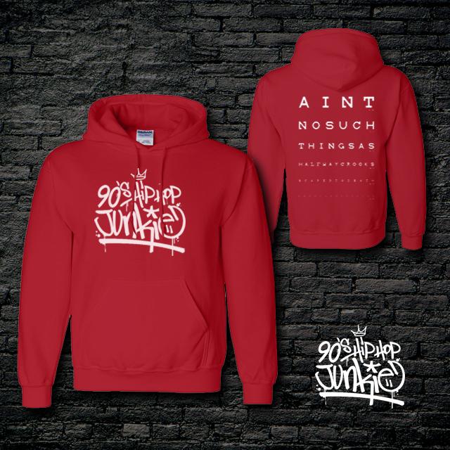 Red 90shiphopjunkie Logo Hoody w/puff paint